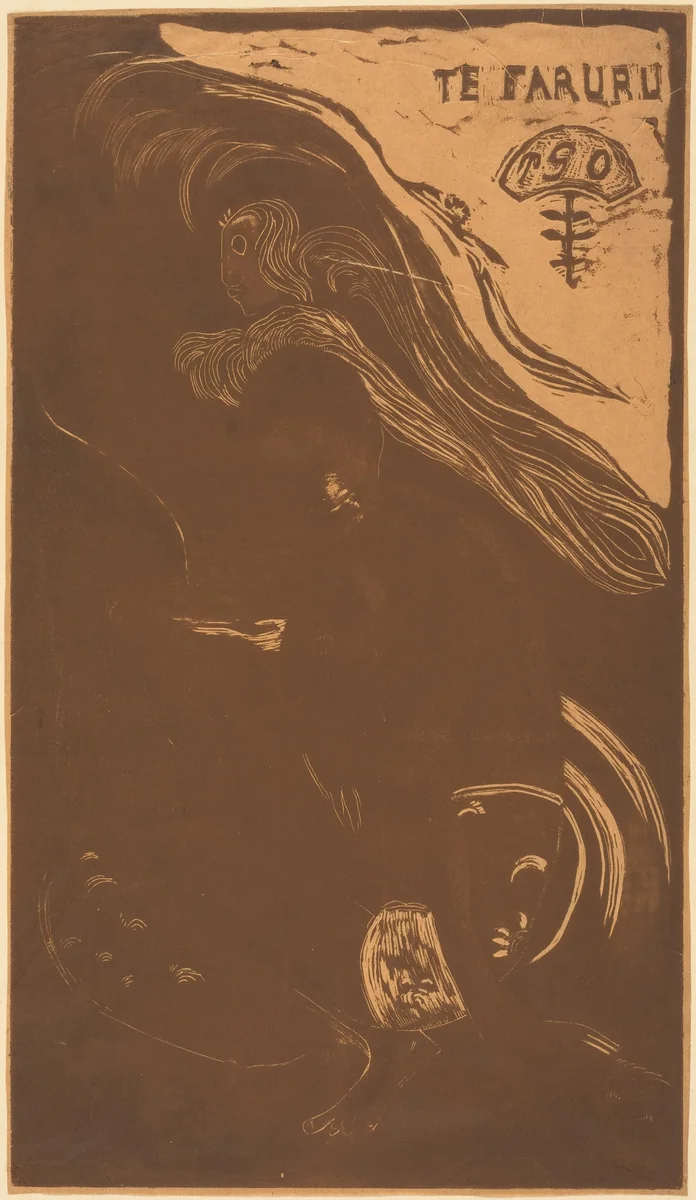 Te Faruru (They are Making Love Here) by Paul Gauguin, print, 1894-1895