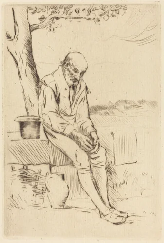 "Since Then" ("Depuis ce temps-la") by Alphonse Legros, print, 1837-1911