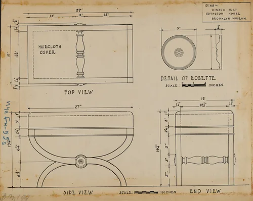 Stool by Frank Wenger, index of american design, 1937