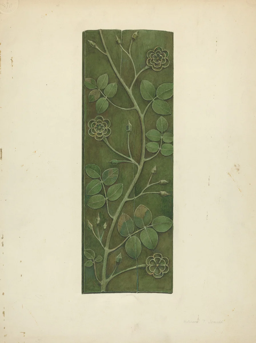 Carved Wood Panel by Edward Jewett, index of american design, 1940