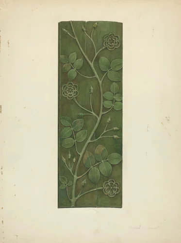 Carved Wood Panel by Edward Jewett, index of american design, 1940
