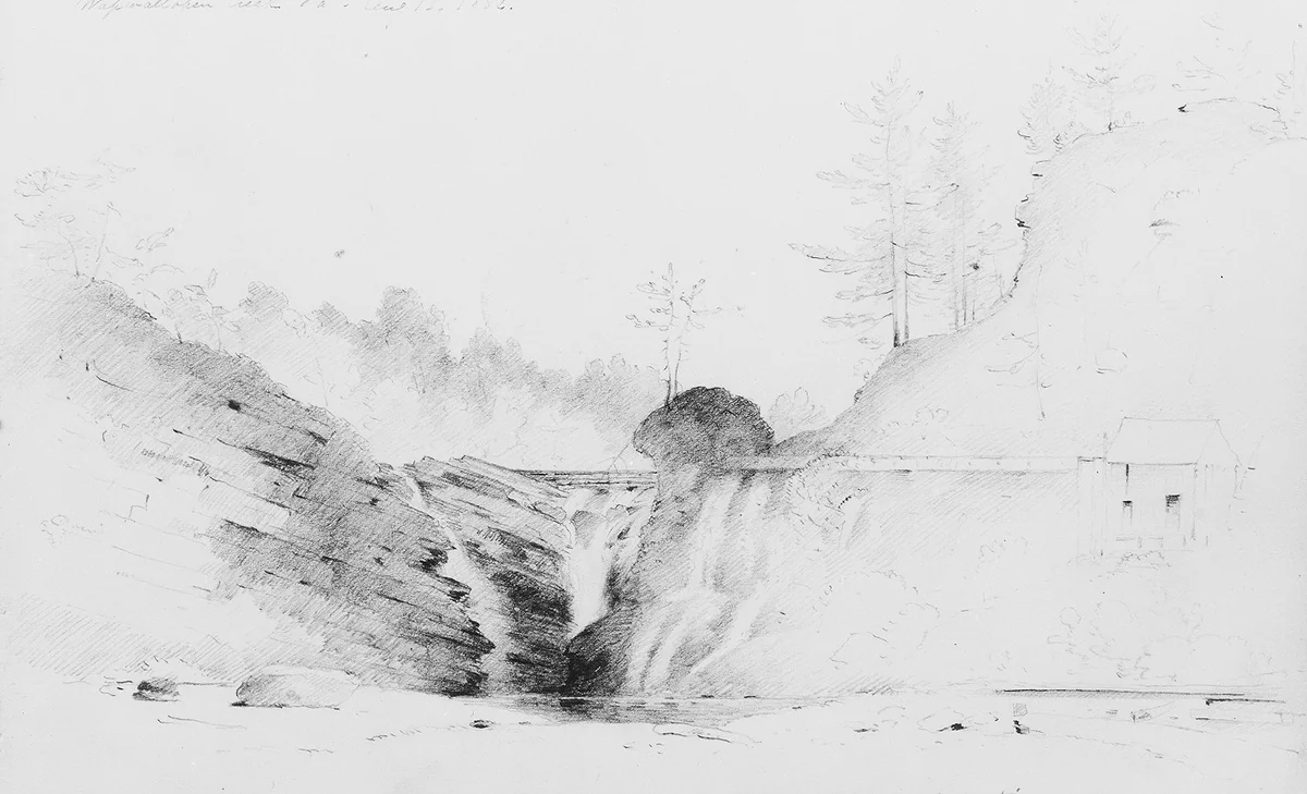 Wapwallopen Creek, Pennsylvania by Thomas Addison Richards, artwork, 1852