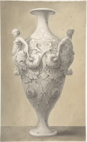 Vase by anonymous, drawing, 1800-1900