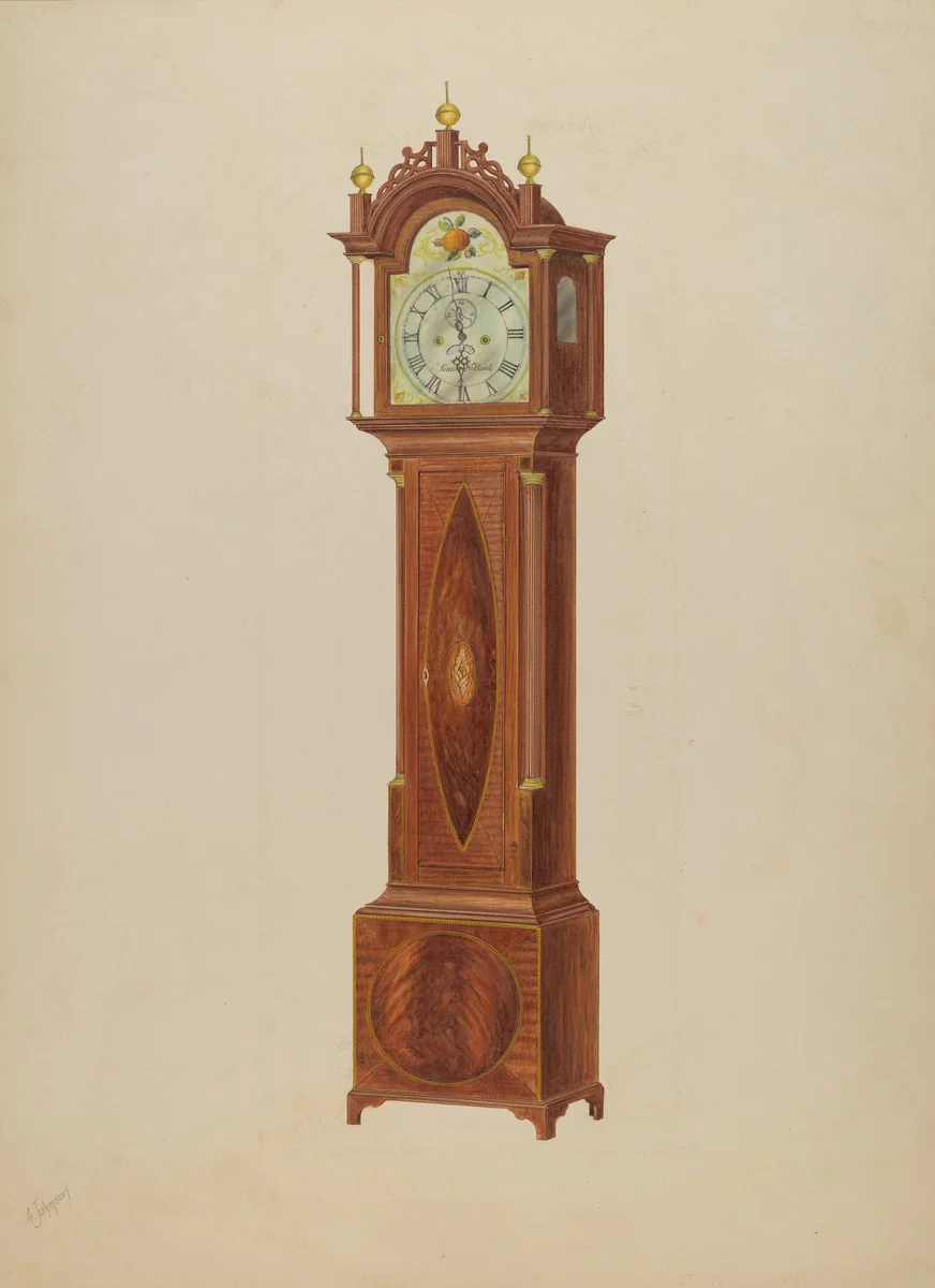 Tall Clock by Arthur Johnson, index of american design, 1938