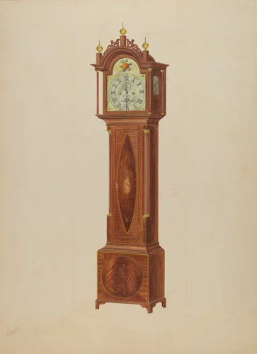 Tall Clock by Arthur Johnson, index of american design, 1938
