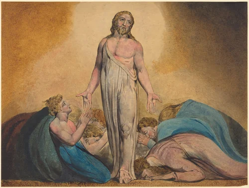 Christ Appearing to His Disciples After the Resurrection by William Blake, print, 1795