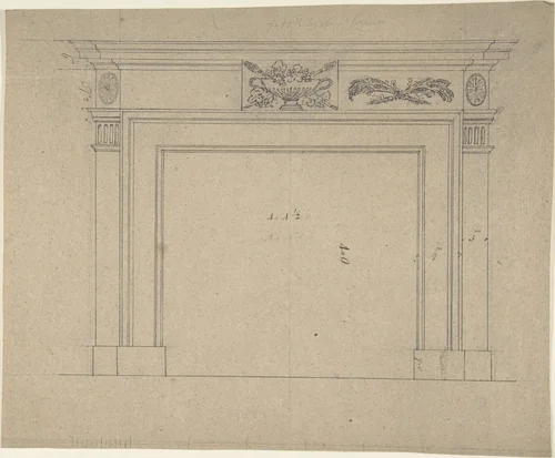 Design for a Chimneypiece by Sir William Chambers, drawing, 1740-1800