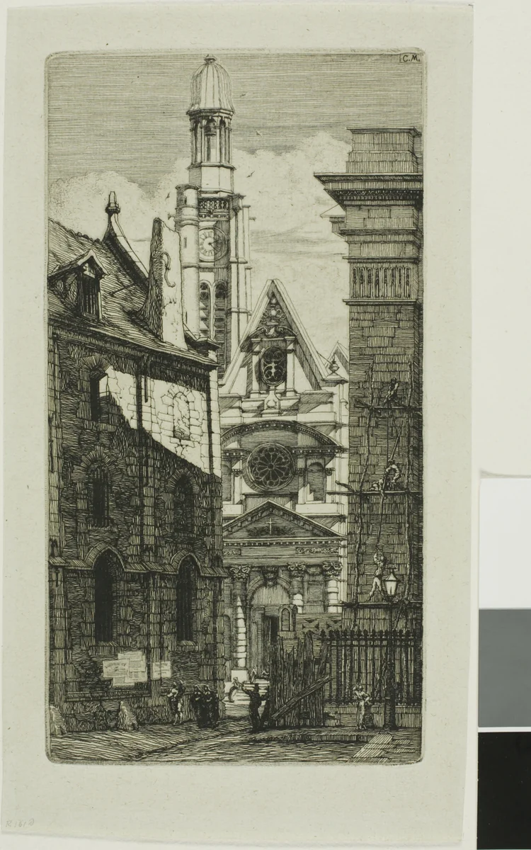 Church of St. Etienne du Mont, Paris by Charles Meryon, print, 1852