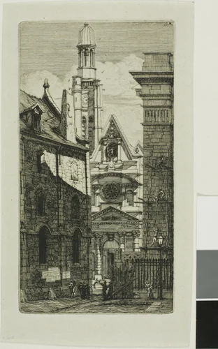 Church of St. Etienne du Mont, Paris by Charles Meryon, print, 1852