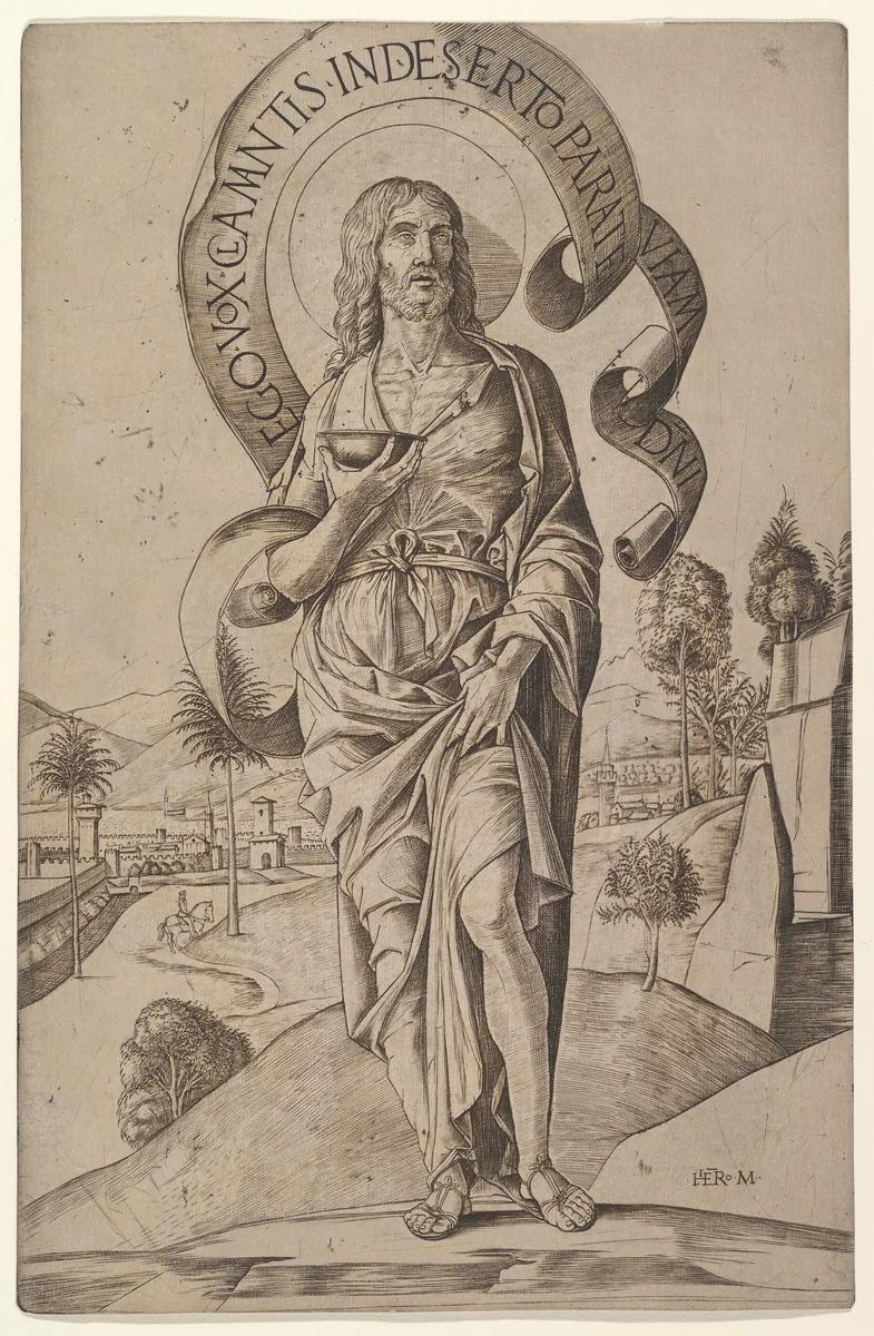 Saint John the Baptist by Girolamo Mocetto, print, 1500-1506