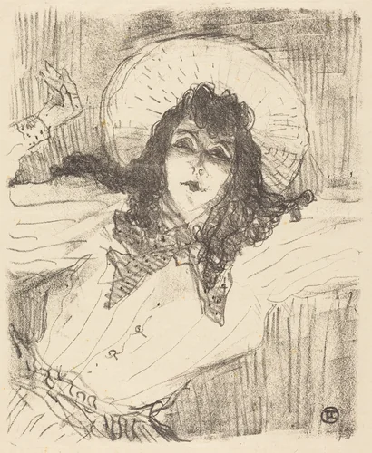 Eva Lavallière by Henri de Toulouse-Lautrec, print, 1896