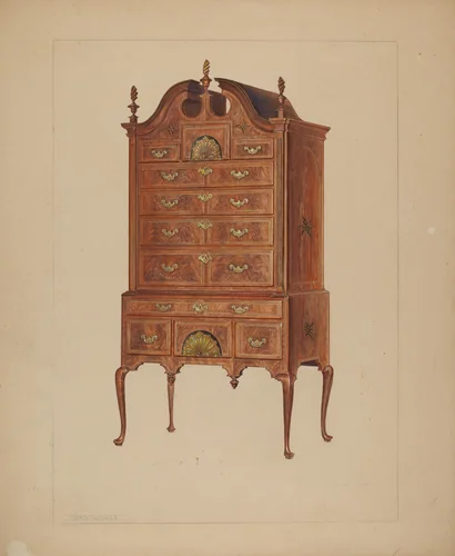 Highboy by Charles Squires, index of american design, 1936