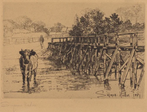 The Village Ford by Francis Seymour-Haden, print, 1881