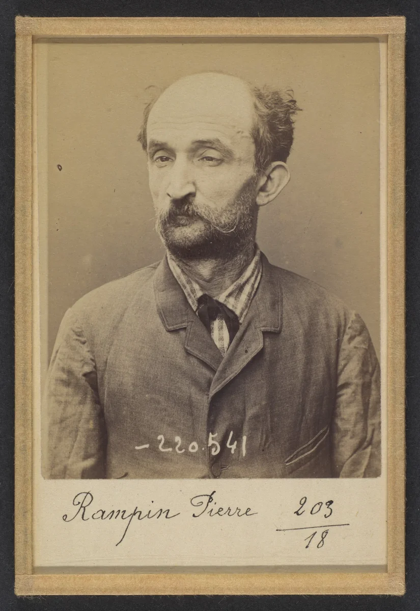 Rampin. Pierre. 3/7/94 by Alphonse Bertillon, photograph, 1894