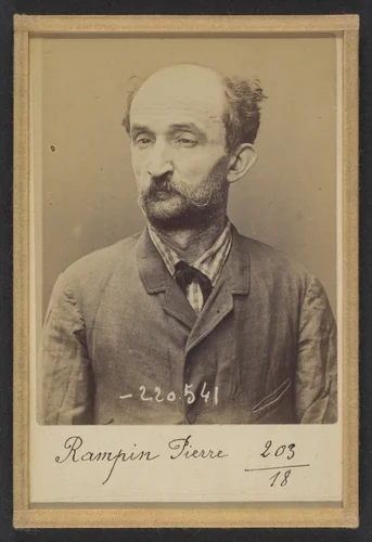 Rampin. Pierre. 3/7/94 by Alphonse Bertillon, photograph, 1894