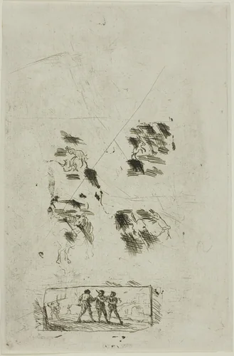 Study for a Scene with Brigands by Claude Lorrain, print, 1628-1638