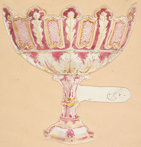 Design for a vessel by anonymous, drawing, 1800-1899