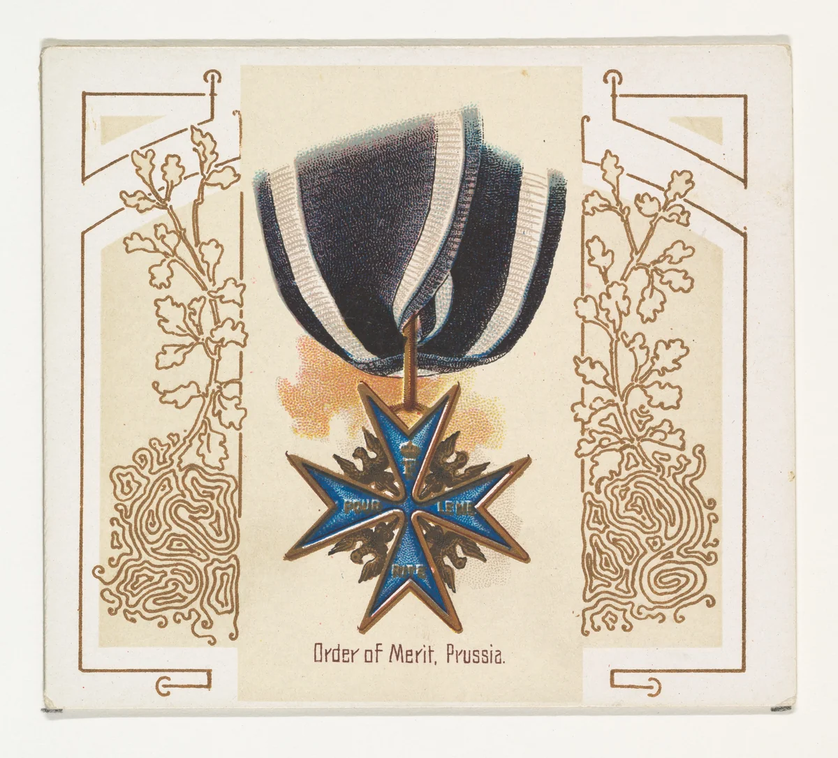 Order of Merit, Prussia, from the World's Decorations series (N44) for Allen & Ginter Cigarettes by Allen & Ginter, print, 1890
