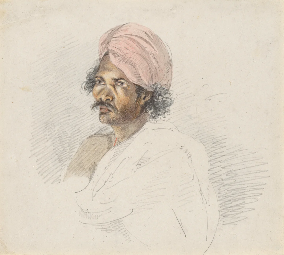 Portrait of a Sri Lankan Tamil by Samuel Daniell, painting, 1806-1807