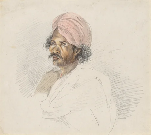 Portrait of a Sri Lankan Tamil by Samuel Daniell, painting, 1806-1807