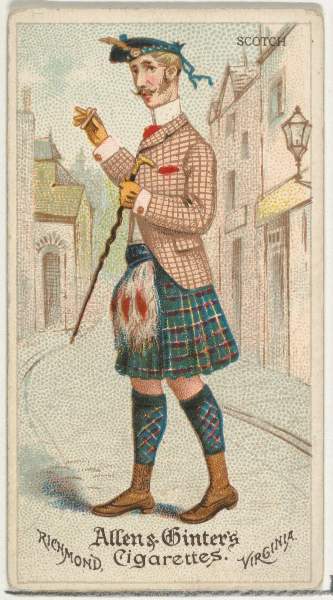 Scotch, from World's Dudes series (N31) for Allen & Ginter Cigarettes by Allen & Ginter, print, 1888