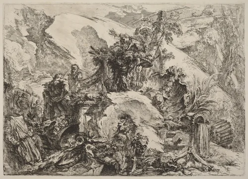 The Skeletons by Giovanni Battista Piranesi, print, 1750-1759