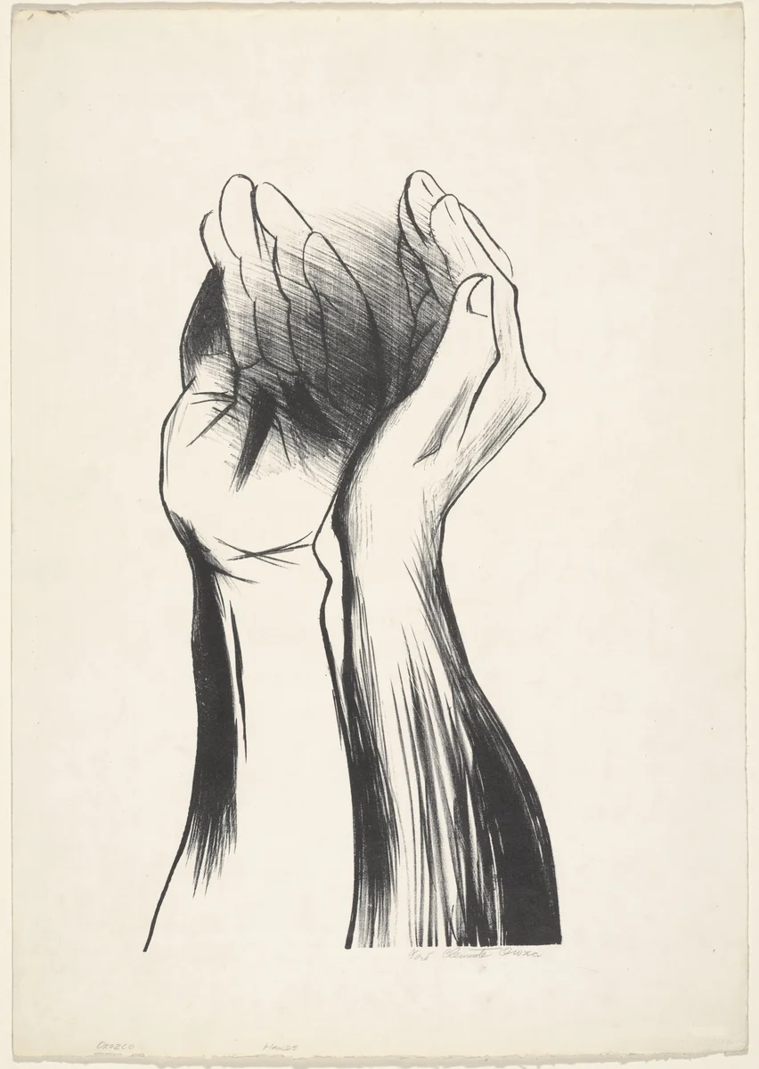 Hands (Manos) by José Clemente Orozco, print, 1930