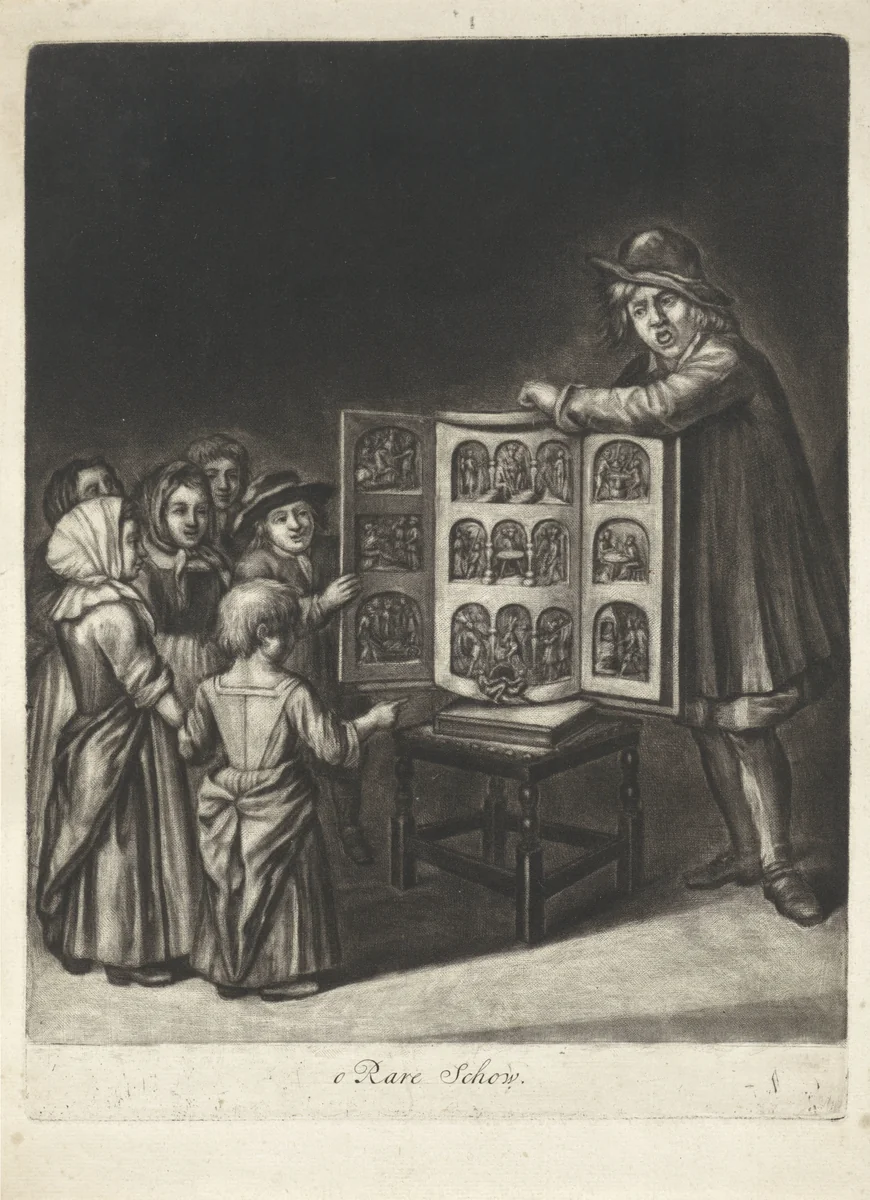 Rarekiek by Jan van Somer, print, 1655-1700