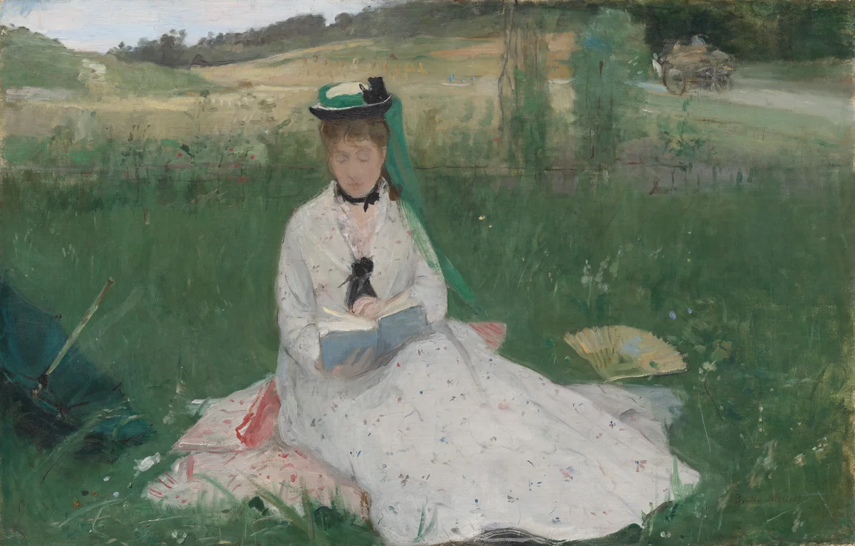 Reading by Berthe Morisot, painting, 1873