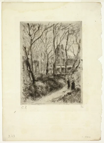 Path at Pontoise by Camille Pissarro, print, 1882