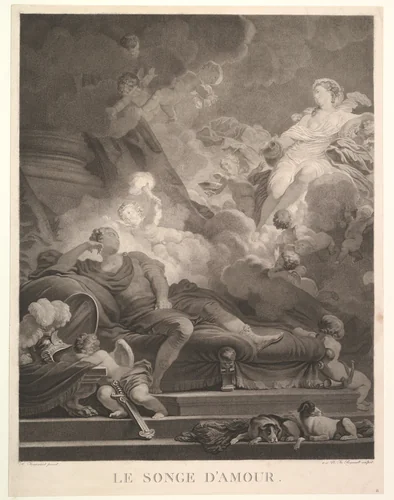 Le Songe d'Amour by Nicholas François Regnault, print, 1745-1947