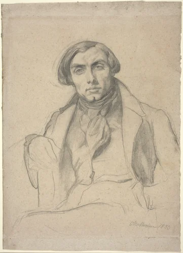 Auguste Ottin by Théodore Chassériau, drawing, 1833