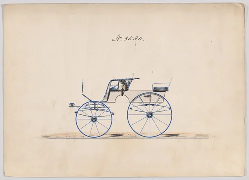Design for T-Cart, no. 3530 by Brewster & Co., drawing, 1879