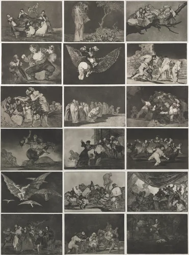 The Proverbs by Francisco de Goya, print, 1864