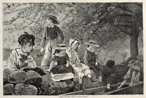 Spring Blossoms by Winslow Homer, print, 1870