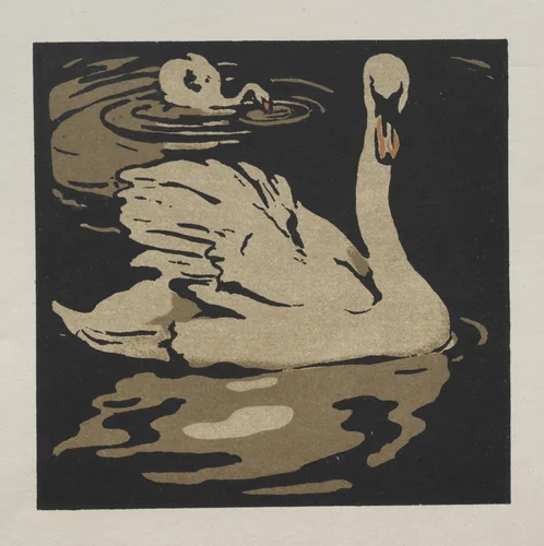 The Square Book of Animals: The Beautiful Swan by William Nicholson, print, 1899