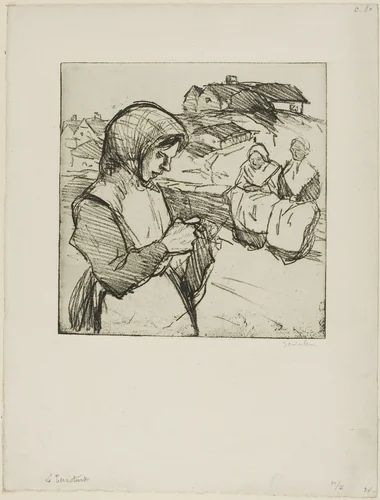 The Knitter by Théophile Alexandre Steinlen, print, 1902