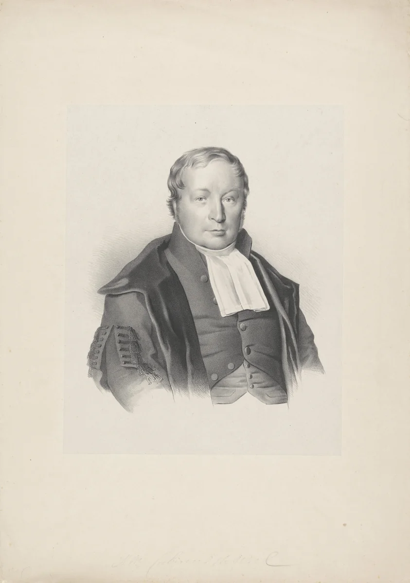 Portret van Gabinus de Wal by anonymous, print, 1822-1845
