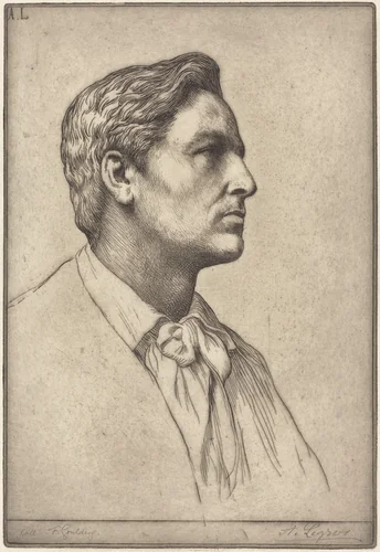 Sir Charles Holroyd by Alphonse Legros, print, 1837-1911
