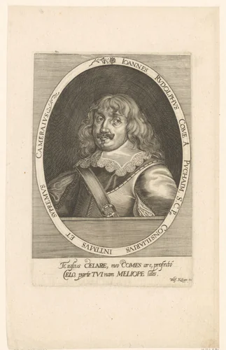 Portret van Johann Rudolph von Puchaim by Bartholomäus Kilian, print, 1646-1696