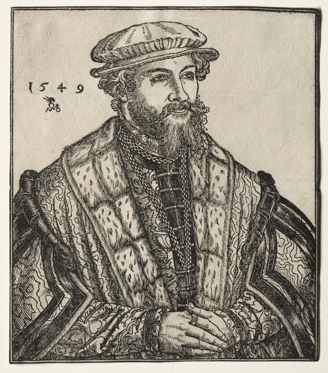 Dr. Christian Brück by Lucas Cranach, print, 1549