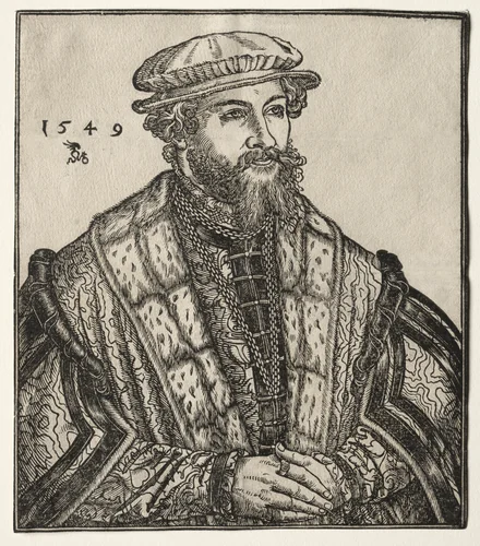 Dr. Christian Brück by Lucas Cranach, print, 1549