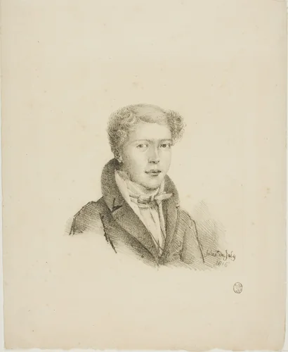 Portrait of a Young Man by Jules de Joly, print, 1816