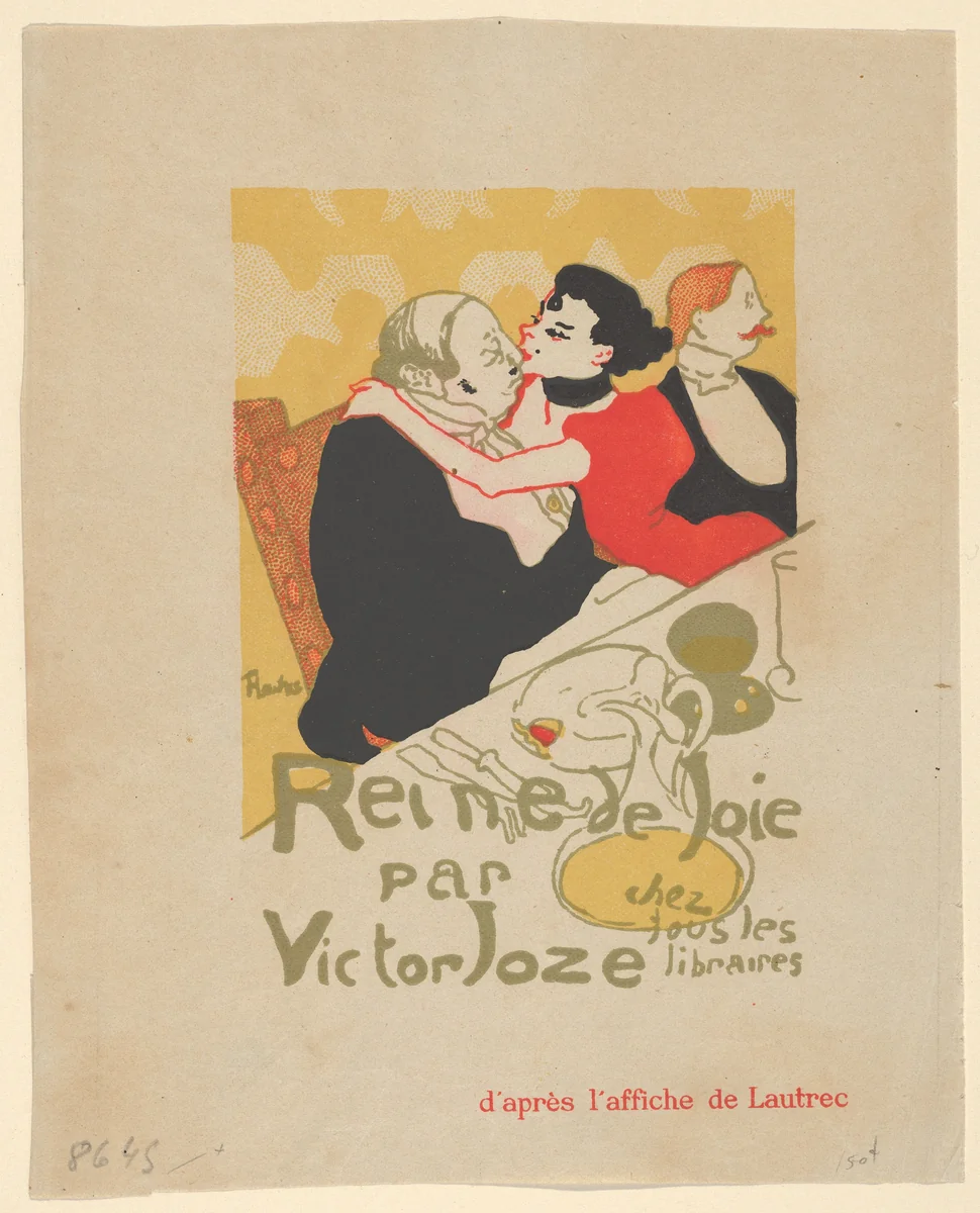 Reine de Joie par Victor Joze by Henri de Toulouse-Lautrec, print, 1880-1980