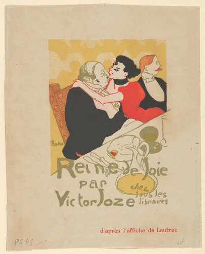 Reine de Joie par Victor Joze by Henri de Toulouse-Lautrec, print, 1880-1980