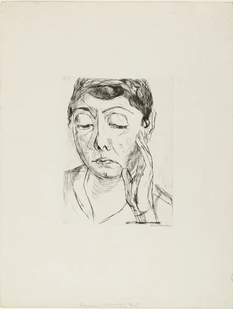 Model (Modell) by Max Beckmann, print, 1917