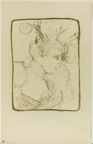 Bust of Mademoiselle Marcelle Lender by Henri de Toulouse-Lautrec, print, 1895