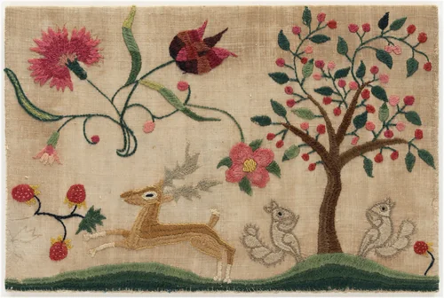 Deer and Squirrels by American 18th Century, decorative art, 1700-1799