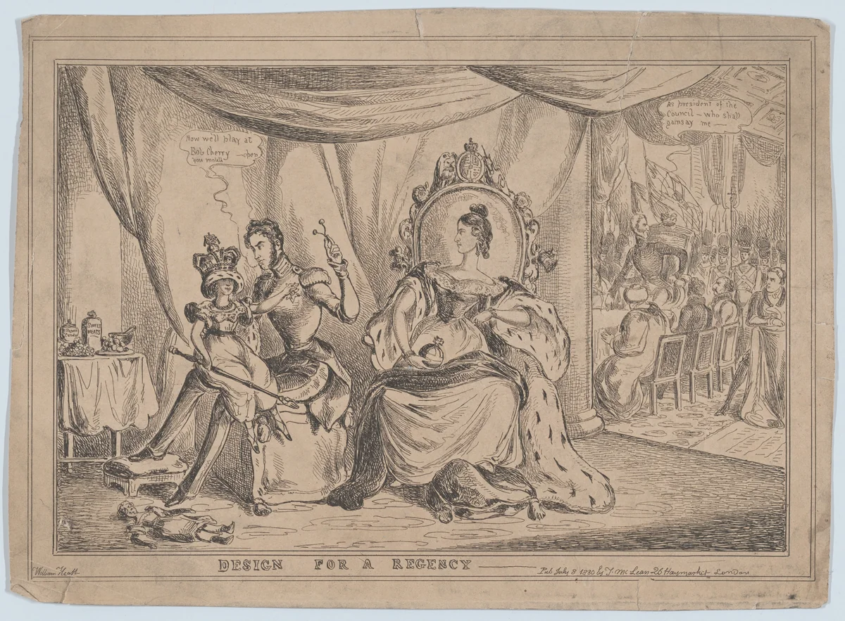 Design for a Regency by William Heath, print, 1830