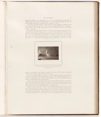 "Steaming to the northward on the 7th of August, through a lead in the floe and among the icebergs", by George P. Critcherson, John L. Dunmore, William Bradford, photograph, 1869